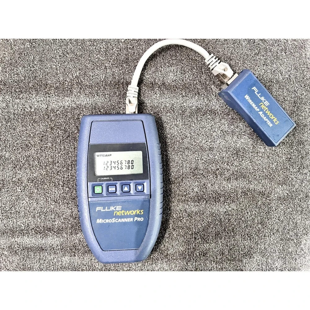 Fluke Networks MicroScanner Pro Cable Tester, with WireMap Adapter